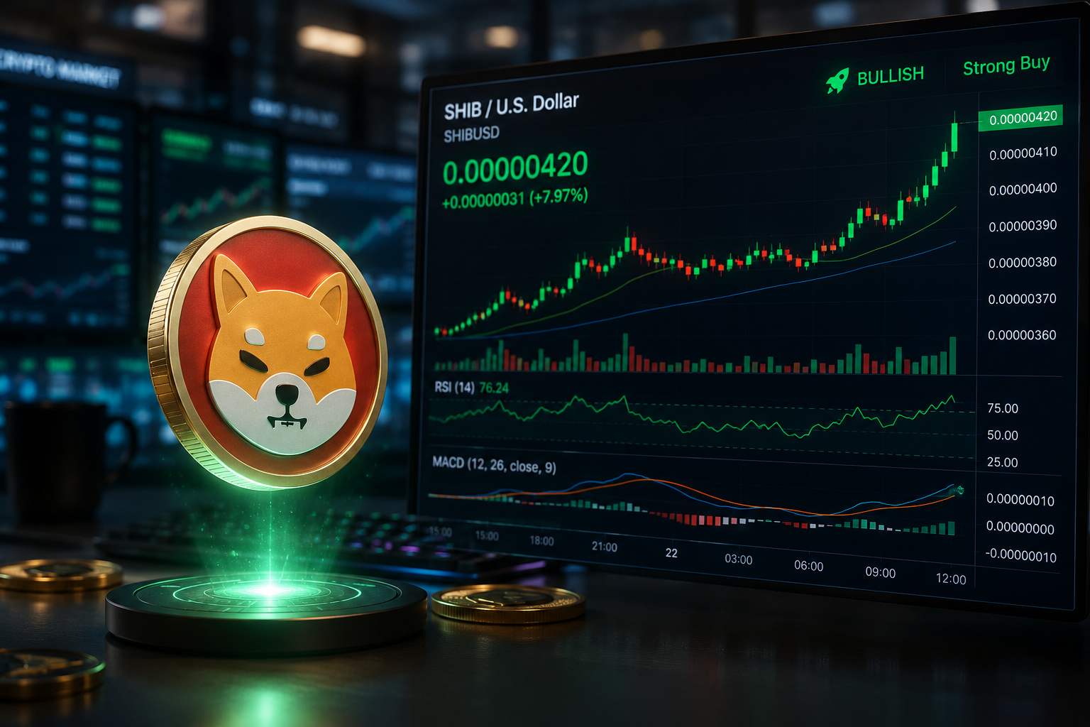 Shiba Inu tops $0.0000042 as exchange outflows and bullish derivatives boost sentiment