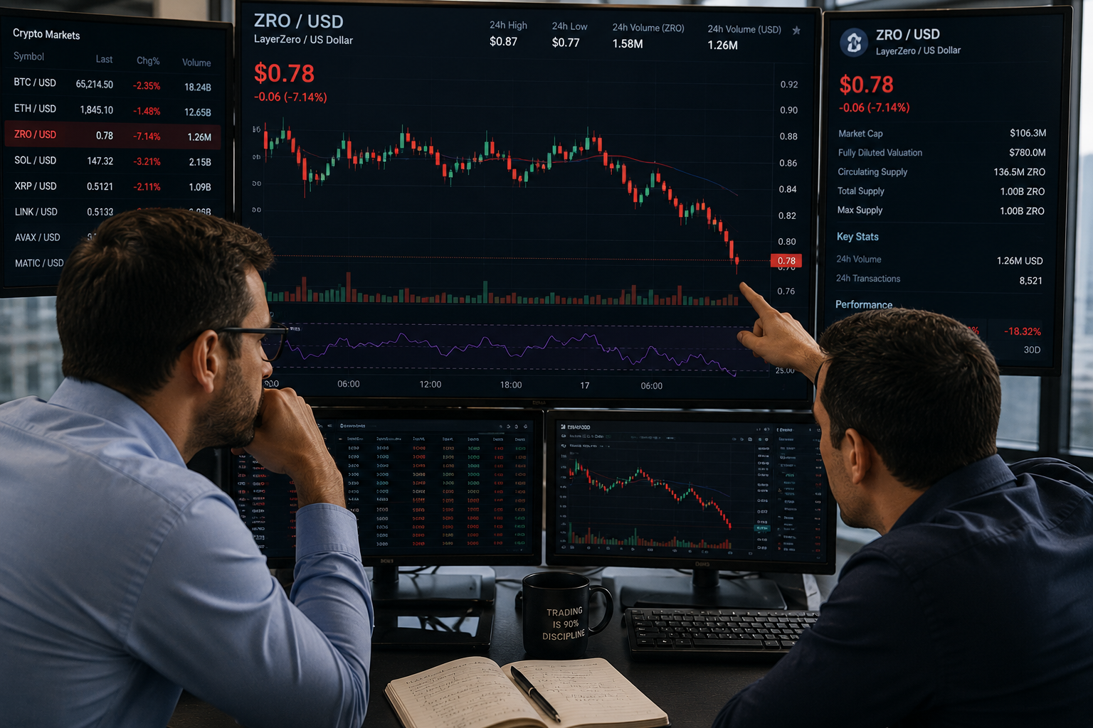 ZRO slides 4% ahead of 25.7 million token unlock